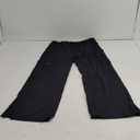 QBK Yoga Scrub Pants Women Mid Rise Yoga Work Pants- Five Pocket Cargo Scrub Pant (XX-Large, Black)