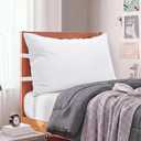 Barydat Twin XL Dorm Headboard Pillow, Plush Back Support,White