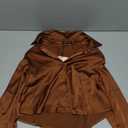 Shein Women's Satin Long Sleeve Button Up Blouse Work Office Silky Shirts Tops XS