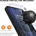 Strong Magnetic for Samsung Galaxy S25 Case with Screen Protector + Lens Protector, Fit for MagSafe,Mil-Grade Drop Protection, Seamless Stand, Translucent Black