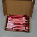 Eaasty 48 Pcs Valentine's Day Gifts Bulk 24 Valentines Mini Notepad 24 Red Pink Heart Ballpoint Pen Galentines Gift Valentines Bear Gnome Small Notebook and Pen Set for Classroom School Party Supplies