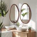 Irregular Wall Mirror Decorative Asymmetrical Mirror Abstract 32x22 inch
