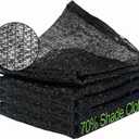 Artpuch 70% Shade Cloth with Grommets 6x10 FT Mesh Sun Shade Tarp Black Outdoor Garden Sun Shade for Plants, Greenhouse,Pergola DZ70-1