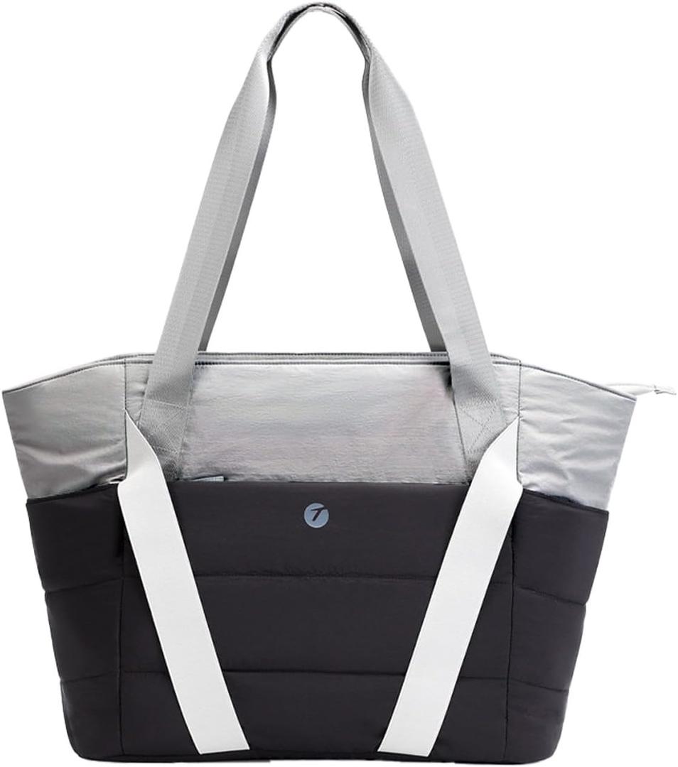 Tote Bag for Women,Lightweight Durable Puffy Yoga Mat Bag with Compartments,Shoulder Handbag for Work, Travel, Gym