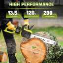 SEYVUM Cordless 40V 16 Inch Chainsaw with 2 x 4.0Ah Batteries, Electric Chain Saw with Tool-free Chain Tension, Auto Oiling, Heavy-Duty for Tree Felling, Firewood Cutting, Pruning