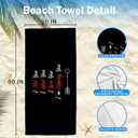 Couple I Choose You Love Beach Towel Set of 2, Honeymoon Wedding Beach Towels Valentines Day Gifts for Newlywed Bride Groom Him Her, Black Beach Towels Oversized Decor for Bathroom 30x60 in