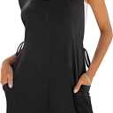 ANRABESS Rompers for Women 2025 Summer Casual Loose Sleeveless Back Adjustable Jumpsuit Short Overalls Beach Vacation Clothes Black Small