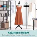 SereneLife Female Torso Mannequin Display - Sturdy and Durable, Adjustable Dress Form (52-64"), Lightweight, Easy-to-Assemble, Stable Tripod Stand, Smooth Surface for Retail Clothing Display