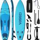 11'×34"×6" Inflatable Paddle Board, Wide Stable SUP with Adj Paddle, Pump, Backpack, Leash, Waterproof Bag – Ideal for Beginners, Yoga, Fishing - Deep Tide