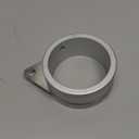 Anovo Flag Pole Rings, Aluminum Alloy Flag Pole Clips Swivels 360 Rotating Anti Wrap Mounting Ring with Carabiner, Flag Pole Kit Parts (:2 Inch -Pack of 2(Silver))