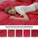 Queen Comforter Set Red - Bed in a Bag Queen Size 7 Pieces, Soft Bedding Set for All Seasons, Christmas Premium Queen Comforter Set with Comforter, Sheets, Pillowcases & Shams