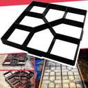 Anothera 15.7"x15.7"x1.57" Walk Maker Reusable Concrete Path Maker Molds Stepping Stone Paver Lawn Patio Yard Garden DIY Walkway Pavement Paving Moulds (Square)