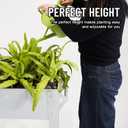 LEETOLLA Elevate Herb Garden Planter Box Outdoor Raised Planter Box with Legs On Wheels for Vegetables Flower Tomato Patio Backyard