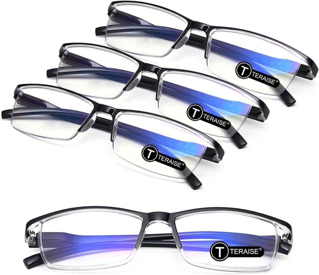 TERAISE Fashion Anti-blue light Reading Glasses Men Women Computer Reader(0.00X)