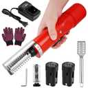 Electric Fish Scaler Scraper Remover, Powerful Cordless Fish Scale Descaler Cleaning Tool with Extra Battery and Blade for Left-Handed and Right-Handed People Use (Red)