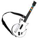 NBCP Wireless Guitar Controller for Nintendo Wii  Compatible with Guitar Hero and Rock Band 2 & 3 (Excludes Rock Band 1)  White (White color for the LES Paul shape)