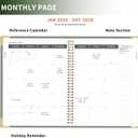 Monthly Planner 2026-2028, Hardcover 3 year calendar 2026-2027-2028 Calendar Book from Jan 2026 - Dec 2028, 9 x 11, Spiral Bound,Organizer for Office, School, and Home,Green