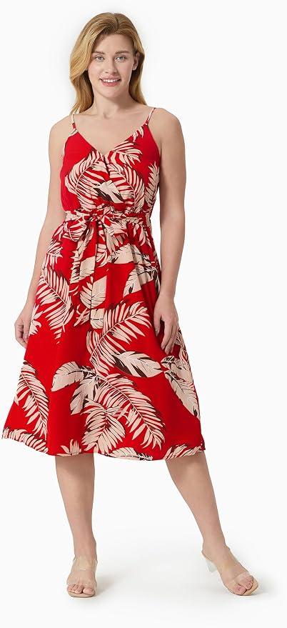 PATPAT Family Matching Outfits Mommy and Me Dresses Hawaiian Tropical Vacation Beach Spaghetti Strap Dress and Shirt Women Medium