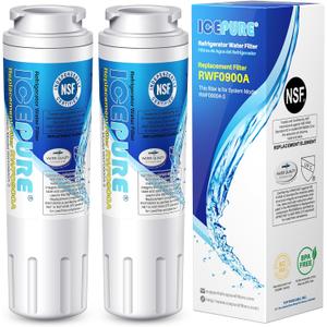 ICEPURE UKF8001 Replacement for Whirlpool Filter 4, Everydrop EDR4RXD1, FMM-2 Maytag UKF8001AXX-200 9084 4396395 MPF15090 WF-UKF8001,WF295,SGF-M9,Puriclean II,RWF0900A Refrigerator Water Filter,2PACK