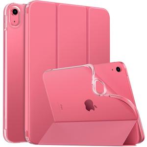 MoKo Case for New iPad (A16) 11th Generation 2025/ 10th Generation 2022, iPad 11 inch/ 10.9 inch Case with Soft TPU Translucent Frosted Back Cover, Auto Wake/Sleep, Support Touch ID, Watermelon