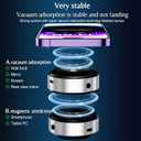 Rednow Magnetic Car Suction Cup Holder Mount, Magnetic Car Cell Phone Holder,Suction Cup Car Phone Mount,Universal Adjustable Windshield Dashboard Mobile Phone Holder (Silver)