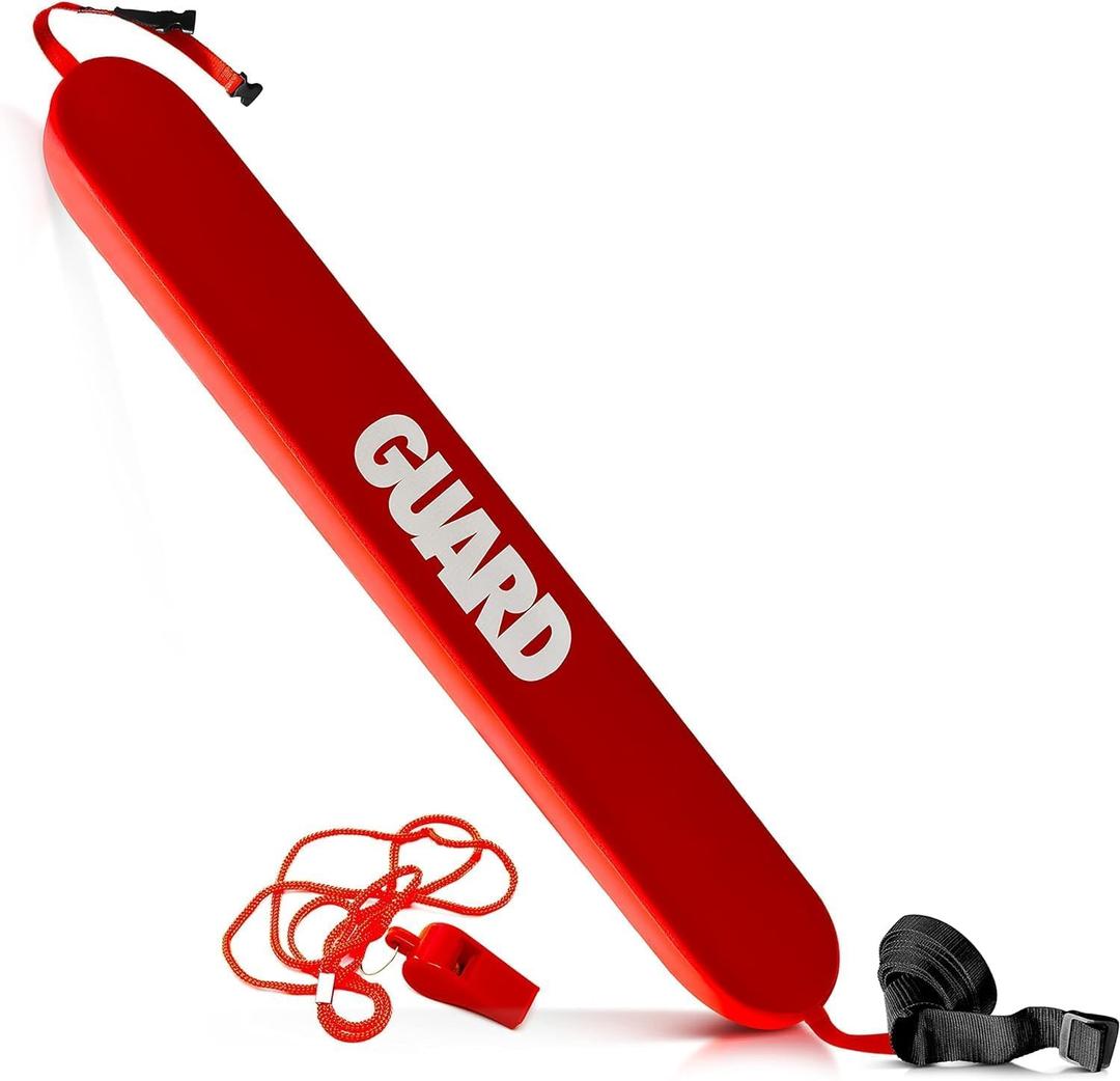 ASA TECHMED Lifeguard Rescue Tube for Home and Commercial Use - Ideal for Lifeguard and Personal Pool - Includes Matching Whistle