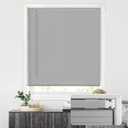 LazBlinds No Drill Blinds for Indoor Windows, Cordless 1" Vinyl Mini Blinds, Privacy S-Curve Blinds for Windows, Room Darkening Horizontal Window Blinds and Shades for Home, 37" W x 64" H, Grey