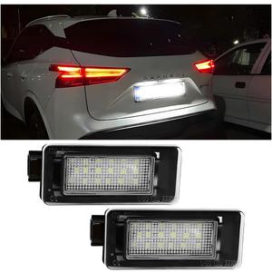 HZEL Car LED License Plate Light, 2PCS Vehicle Rear Tag Lamp Assembly, Automotive Tail Xenon Tag Lighting Kit Replacement Accessories Compatible with Altima Sentra Rogue Versa