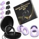 Fita+ Soft Reusable Ear Plugs for Noise Reduction up to 33dB, 7 Pairs XS/S/M/L, Soft Silicone Ear Plugs for Sleeping, Noise Cancelling for Work, Focus - Purple