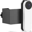 Anti-Theft Mount Compatible with Google Nest Doorbell (Battery), No Drill Adjustable Mounting Bracket Holder Accessories for Apartment Rentals, Enhanced Protection Doorbell Mount Bracket