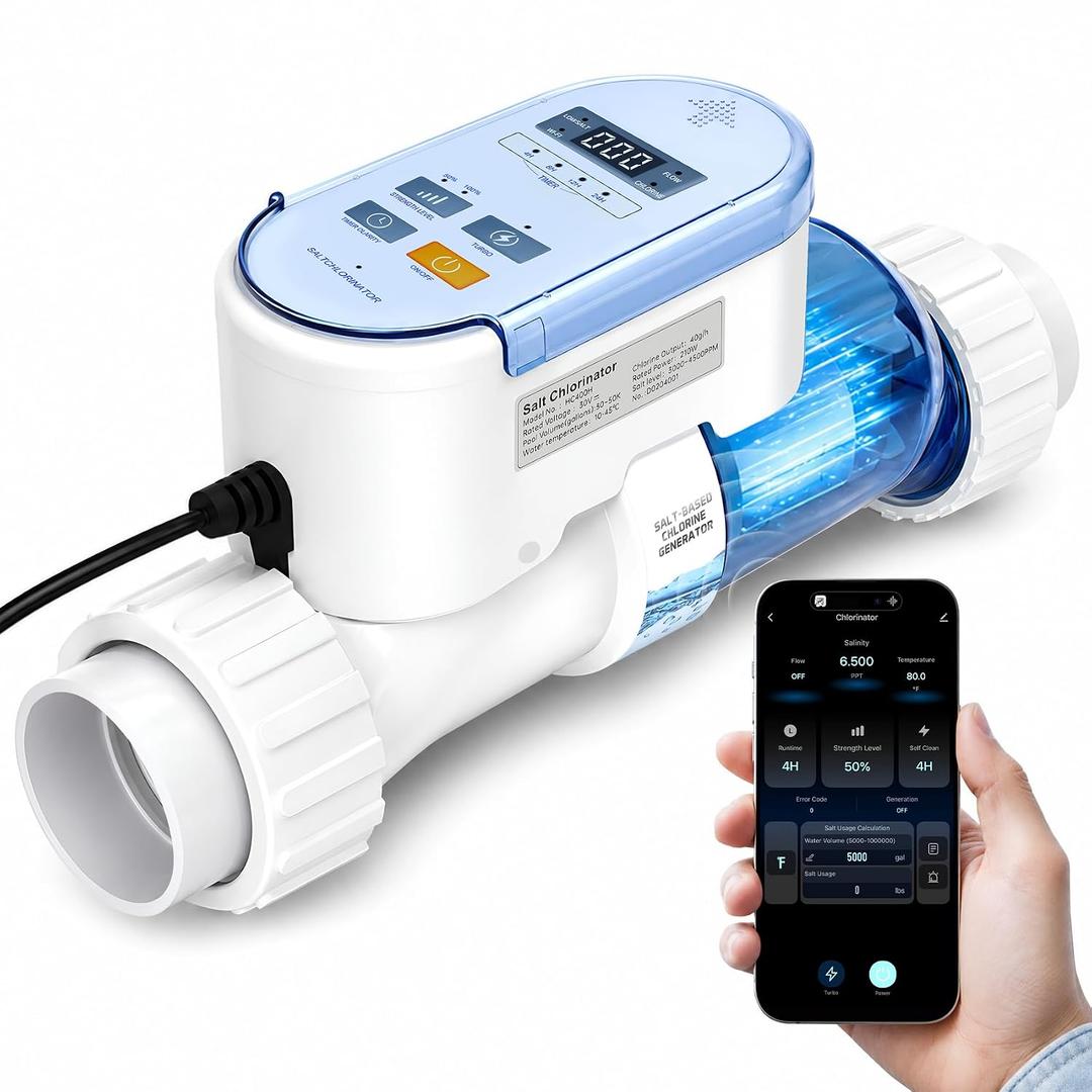 Lt25 Salt Cell Chlorine Generator, Remote Control, Up to 25,000-Gallon | Compatible With pentair intellichlor Lt25 Ic20 Chlorinator, Replace Part Number 523747 520554