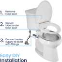LUXE Bidet NEO 110 - Single Nozzle, Non-Electric Bidet Attachment for Toilet Seat, Adjustable Water Pressure, Rear Wash (White)