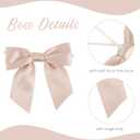 AIMUDI 5 Colors Dusty Rose Bows 4.5" Satin Bows with Twist Ties Pink Bow for Gift Wrapping Crafts Treat Bags Baskets Cake Pop Premade Bow for Wedding Baby Shower Birthday Party Decoration, 50 PCs