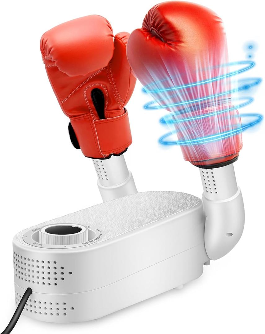 Boxing Glove Dryer with Intelligent Timer, Constant Temperature Punching Gloves Dryer for Kids and Adults Effectively Eliminates Odors
