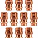 EZ-FLUID 1" MIP x Press LF Copper Press Male Adapter Pressure Copper Fitting Male NPT x Press Pro Press Connection for Residential,Commercial Plumbing.(10)