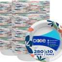 Dixie Small Paper Bowls, 10 Oz, 280 Count (8 packs of 35 bowls), Microwave-Safe, Soak-Proof, Disposable Bowls Great For Snacks, Dessert, And Light Lunch Meals