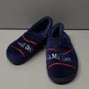 INMINPIN Kids Toddler Ball Sports Slippers Girls Boys Cozy Warm House Shoes Memory Foam Non-Slip Indoor Outdoor Slippers for Sports Fan (Toddler/ Little Kid/ Big Kid), Baseball Dark Blue, 6-7 Big Kid