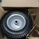 13x5.00-6 Flat Free Lawn Mower Tire and Wheel,13 x 5 x 6 Riding Lawn Mower Tires and Wheel With 3" Centered Hub and 3/4" & 5/8" Bearings (2-Pack)