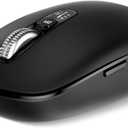 Wireless Bluetooth Mouse,USB+BT2,Multi Device Ergo Full Size Mouses-big Hand,Metal 4-Way Super Scrolling, 3000 DPI,10 Buttons,Plug&Play,Quiet,w/ 2 Batteries,Mice for Laptop,Computer,Tablet,Mac,iPad