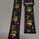 Watbro Christmas Watch Band Compatible with Fitbit Sense/Sense 2/Versa 3/Versa 4 Bands Women,Silicone Replacement Band for Fitbit Sense/Sense 2/ Versa 4/ Versa 3 Smartwatch (black)