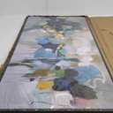 AJAZIKO Abstract Wall Art for Living Room - Large Wa Geometric Paintings for Office and Contemporary Decor, Big Modern Artwork, Pictures for Walls Abstract Wall Decor for Bedroom 2448IN (Teal)