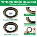 4 Sets Trailer Hub Wheel Bearing Kit 25580/25520 LM67048/LM67010 with Grease Seal 10-36 (or 10-10), Fit for 5200-6000 lbs Tandem Axles #D42 Spindle