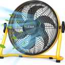 Battery Operated Powered 18 Inch Floor Fan High Velocity Rechargeable Fan Cordless 8 Blade Portable Fan for Camping Travel Patio Tent Indoor Outdoor 360 Degree Manual Tilt 12 Speed