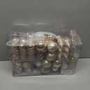 RoseCraft 122 Pack Christmas Ball Ornaments Set, Plastic Shatterproof Christmas Hanging Decoration Hand-held Package, for Home Xmas Tree Holiday Wedding Party Decor - Champagne