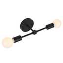 BAODEN 2 Lights Bathroom Wall Sconce Vanity Modern Industrial Wall Lamp Pole Wall Mount Lighting Fixture（Gold/Black Color）