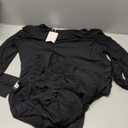 BTFBM Women's Maxi Dresses Spring 2026 Long Sleeve Ruched Bodycon Solid Ruffle Mermaid Cocktail Wedding Guest Dress (XX-Large, Black)