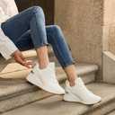 Cestfini High Heel Wedge Sneakers for Women Dressy Hidden Wedge Tennis Shoes Lightweight Fashion Heeled Sneakers Lace Up Women White PGYDX06W-174-RT-ALLWHITE-6.5