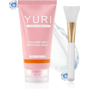Lalena Yuri Collagen Night Wrapping Mask,Yuri Collagen Mask,Overnight Peel Off Face Mask For Glass Skin, Deep Hydration & Smooth Skin, Even Tone & Oil Control, For All Skin Types