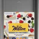 Wilton Silver Non Stick Oblong Cake Pan, Perfect for Cake and Lasagna, Made without PFAS, Durable Steel, Even Heating, 13 x 9 x 2 in