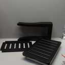 Bamboo Shower Bench, Spa Small Shower Stool for Inside Shower Waterproof, Bathroom Bench Seat with Storage Shelf for Adults Elderly Seniors, Wood Chair for Indoor or Outdoor Use, Black